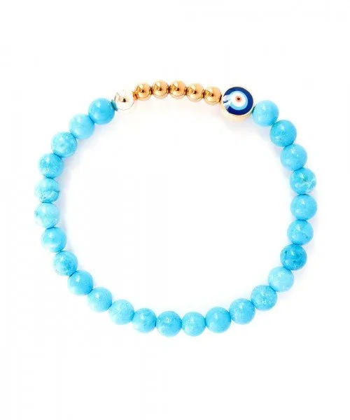 Ojo Bracelet Turquoise – Gold
