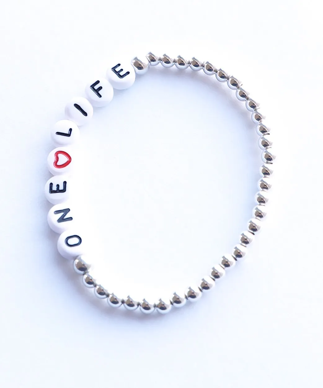 Silver Game Day Letter Bracelet