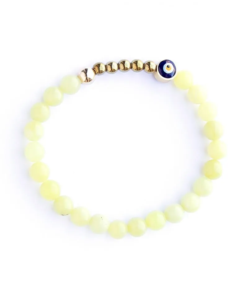 Ojo Bracelet Lemon Jade – Gold