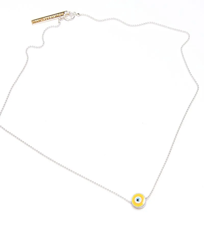 Evil Eye Necklace – Silver Bead Chain