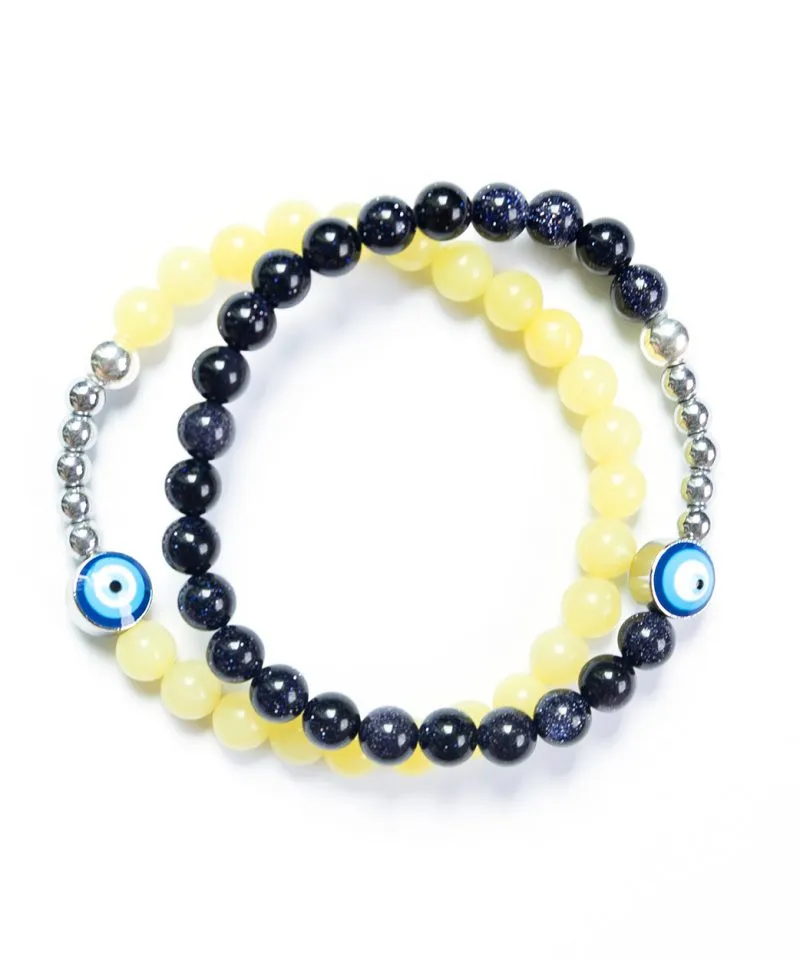 Ojo Bracelet Blue Goldstone – Silver