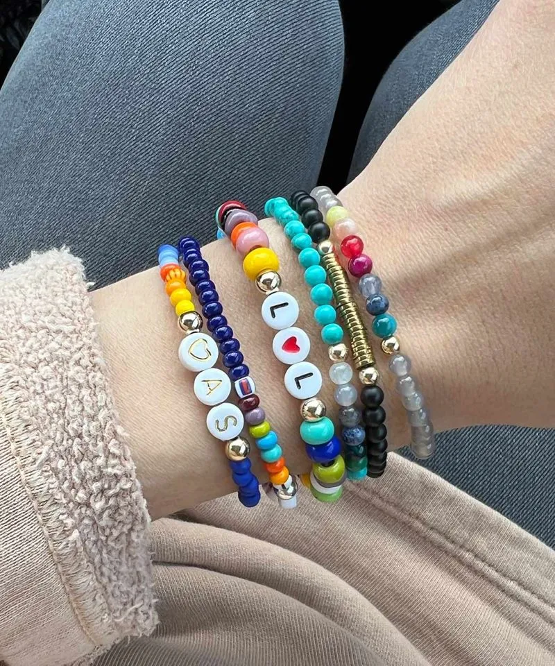 Name Game Bracelet - Color Crush Frosted Rainbow