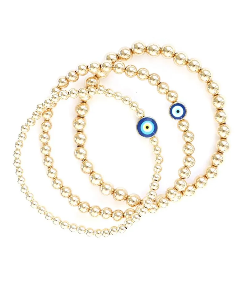 5mm Gilded Evil Eye Bracelet