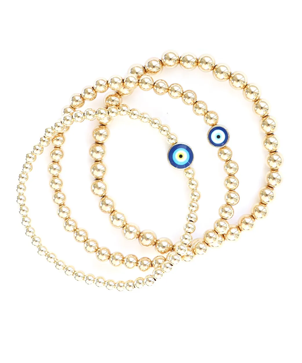 Royal Chain 14K Gold Evil Eye Bracelet EN163-0550 | Alan Miller Jewelers |  Oregon, OH