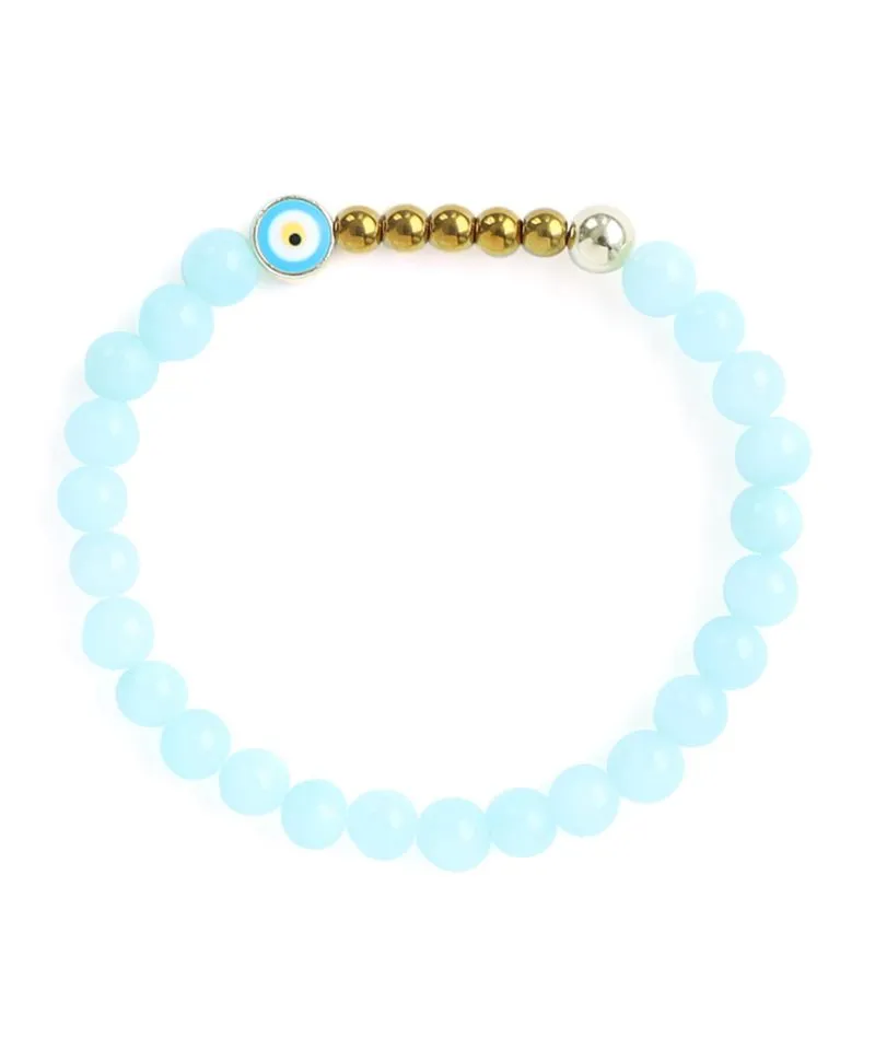 Ojo Bracelet Aqua – Gold