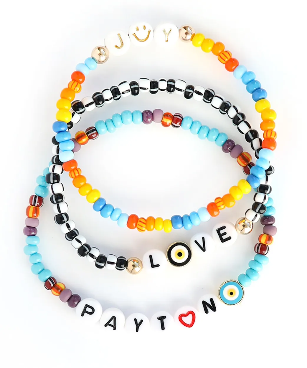 Color Pop Letter Bead Bracelet  Beaded bracelets, Letter bead bracelets, Beaded  bracelet patterns