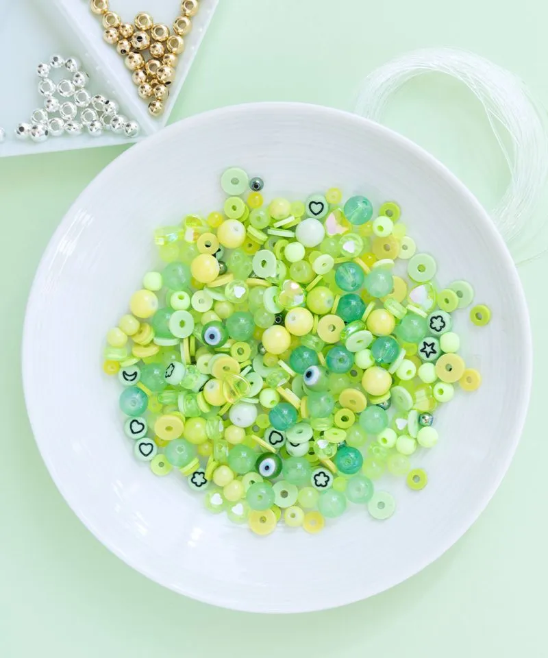 Monochrome Bracelet Bead Kit – Lime